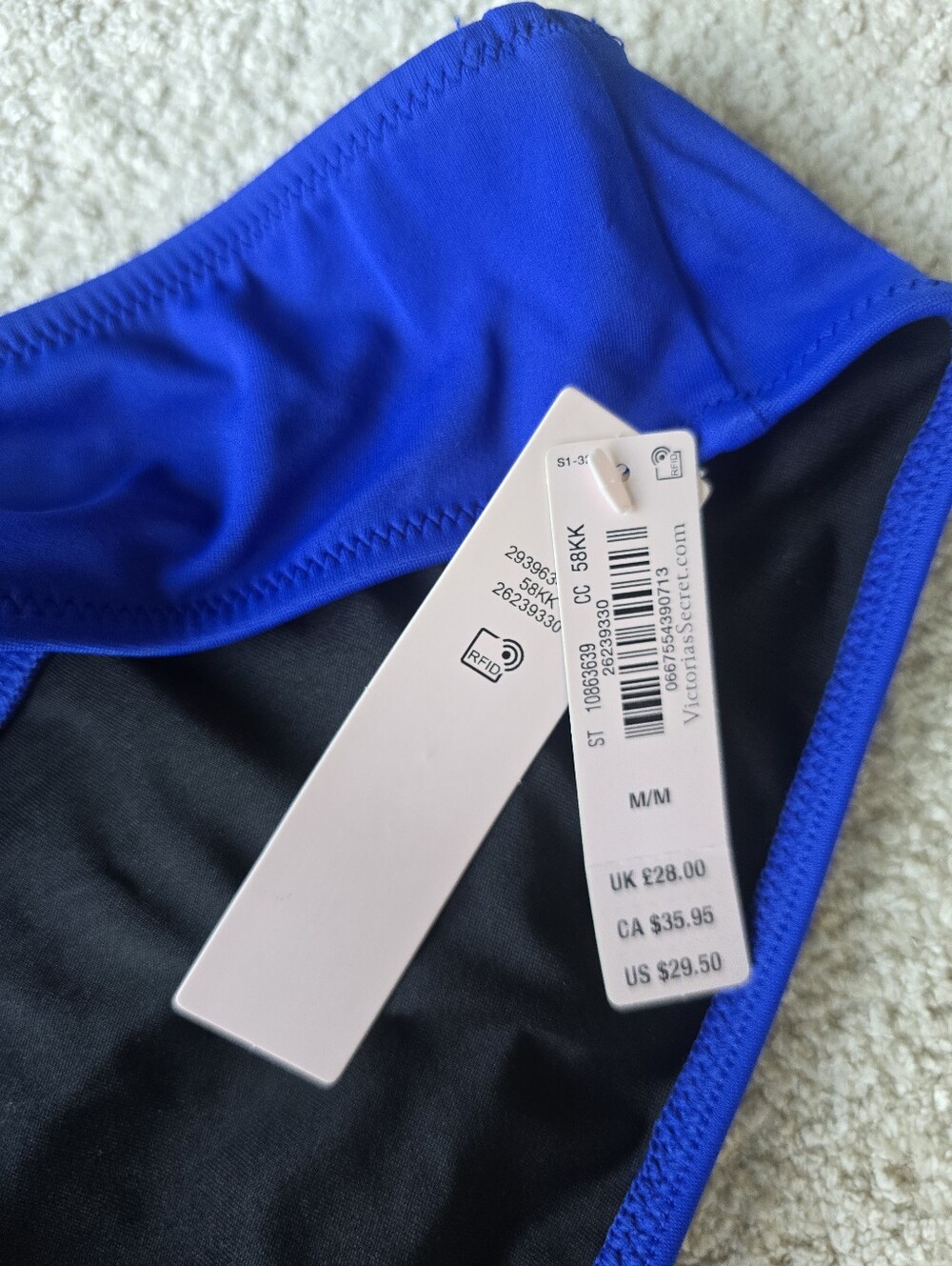 NWT Victoria's Secret Royal Blue Bikini Set Size 36B Top & Size M Bottom - Picture 7 of 7